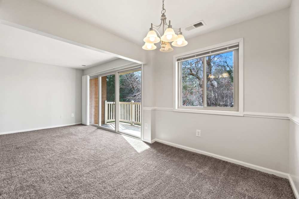Private balcony at Parke Cheverly Apartments in Hyattsville, Maryland