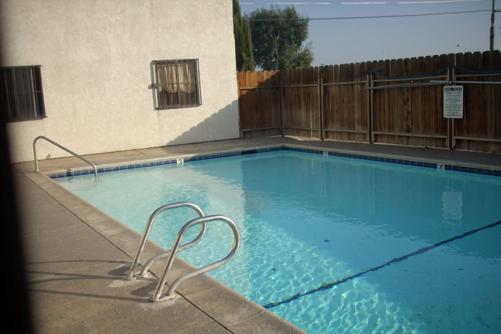 Swimming pool at El Potrero Apartments in Bakersfield, California