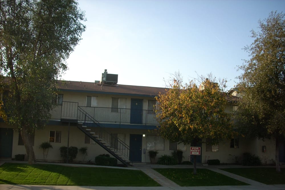 View of the housing at El Potrero Apartments in Bakersfield, California