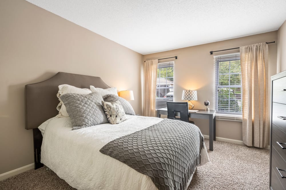 Cozy bedroom at The Place at Catherine's Way in Manchester, Connecticut