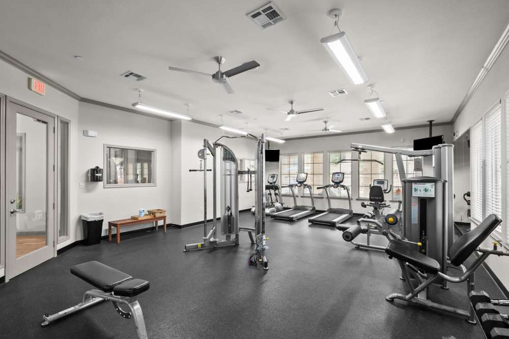 Fitness center at The Loop in Conroe, Texas