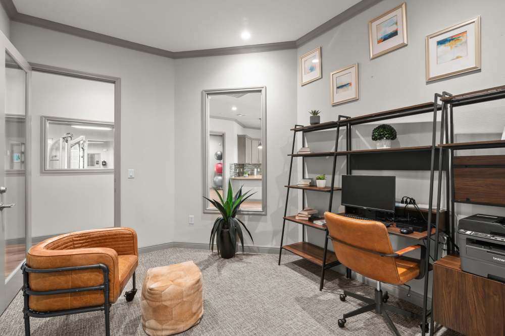 Business center at The Loop in Conroe, Texas