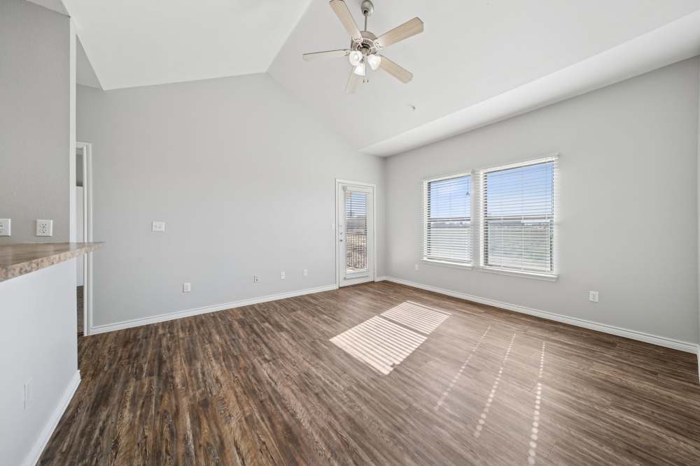 Unfurnished living area near kitchen at Village at Carlsbad in Carlsbad, New Mexico