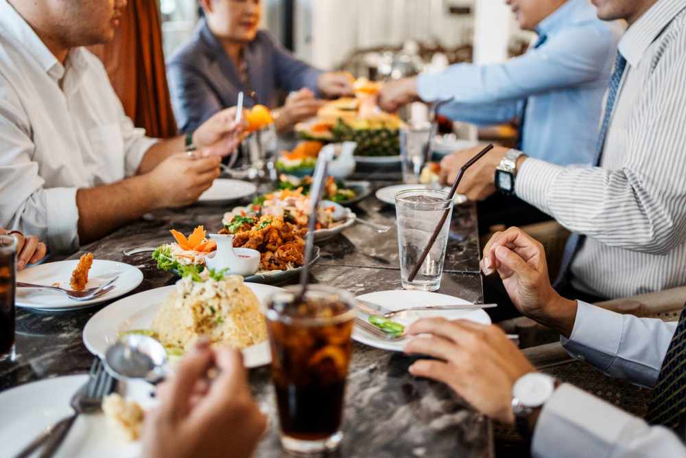Residents sharing a meal together at Springfield Apartments in Murfreesboro, Tennessee