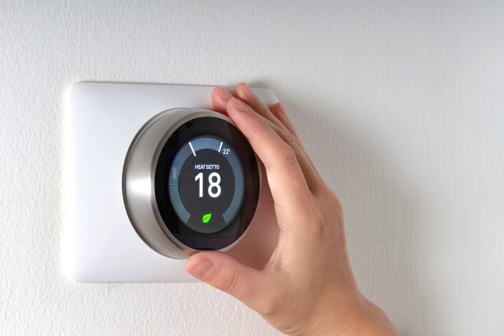 A thermostat for climate controlled units at Storage Star South College in Fort Collins, Colorado