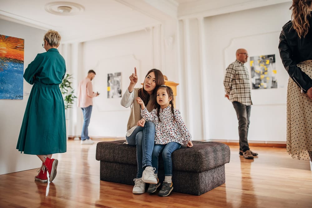 Family looking at an apartment during an open house at 1510 Belleville in Richmond, Virginia