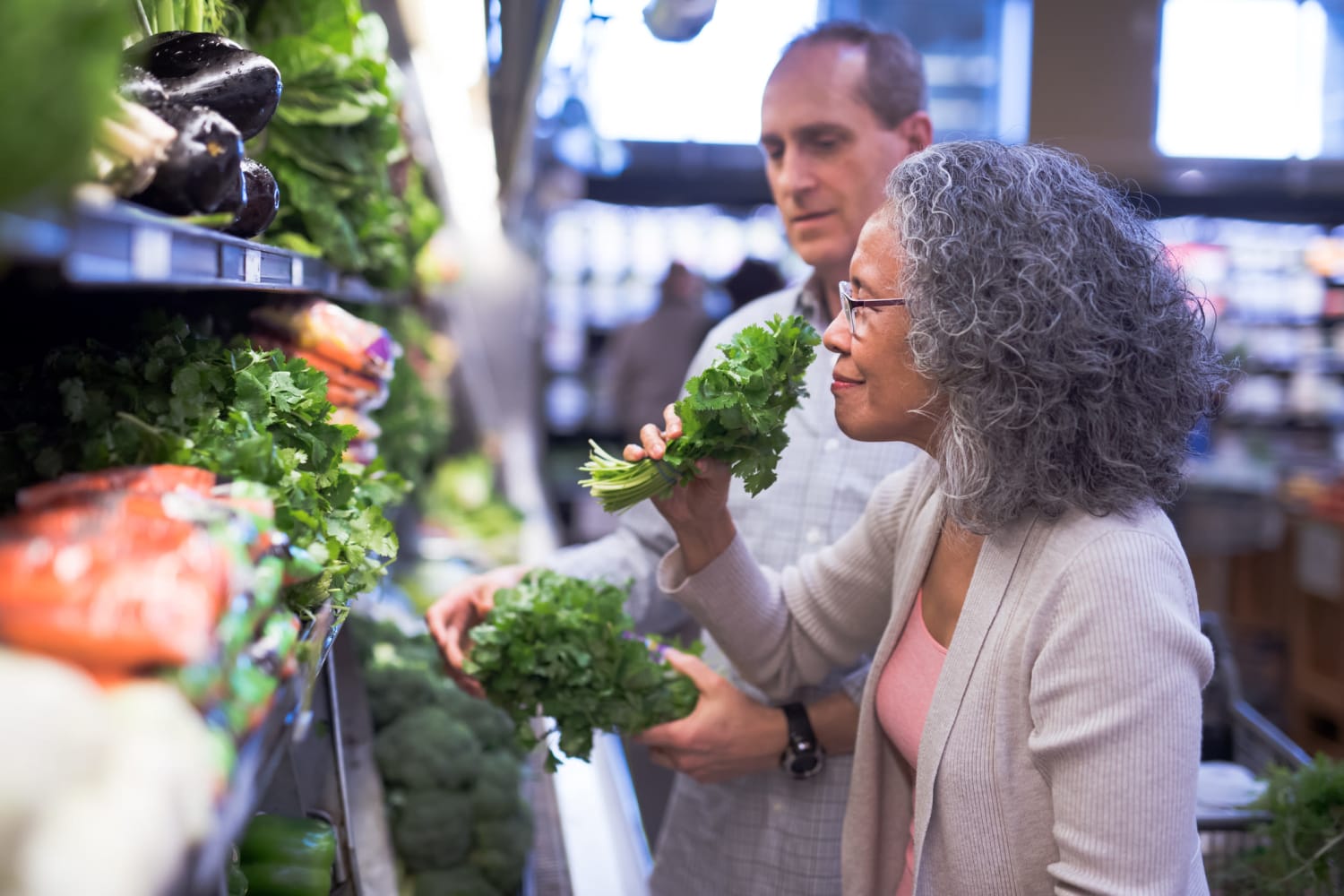 Shopping for vegetables near The Winthrop in Tacoma, Washington