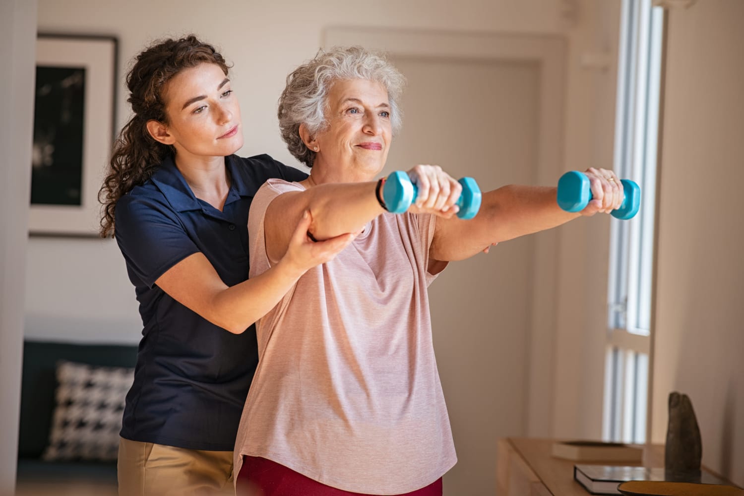 Resident exercising at Ponté Palmero in Cameron Park, California