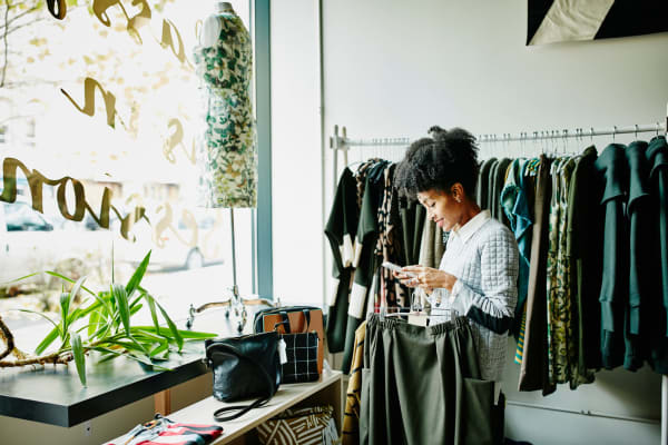 A resident shops for clothing near Chesterfield Flats, North Chesterfield, Virginia