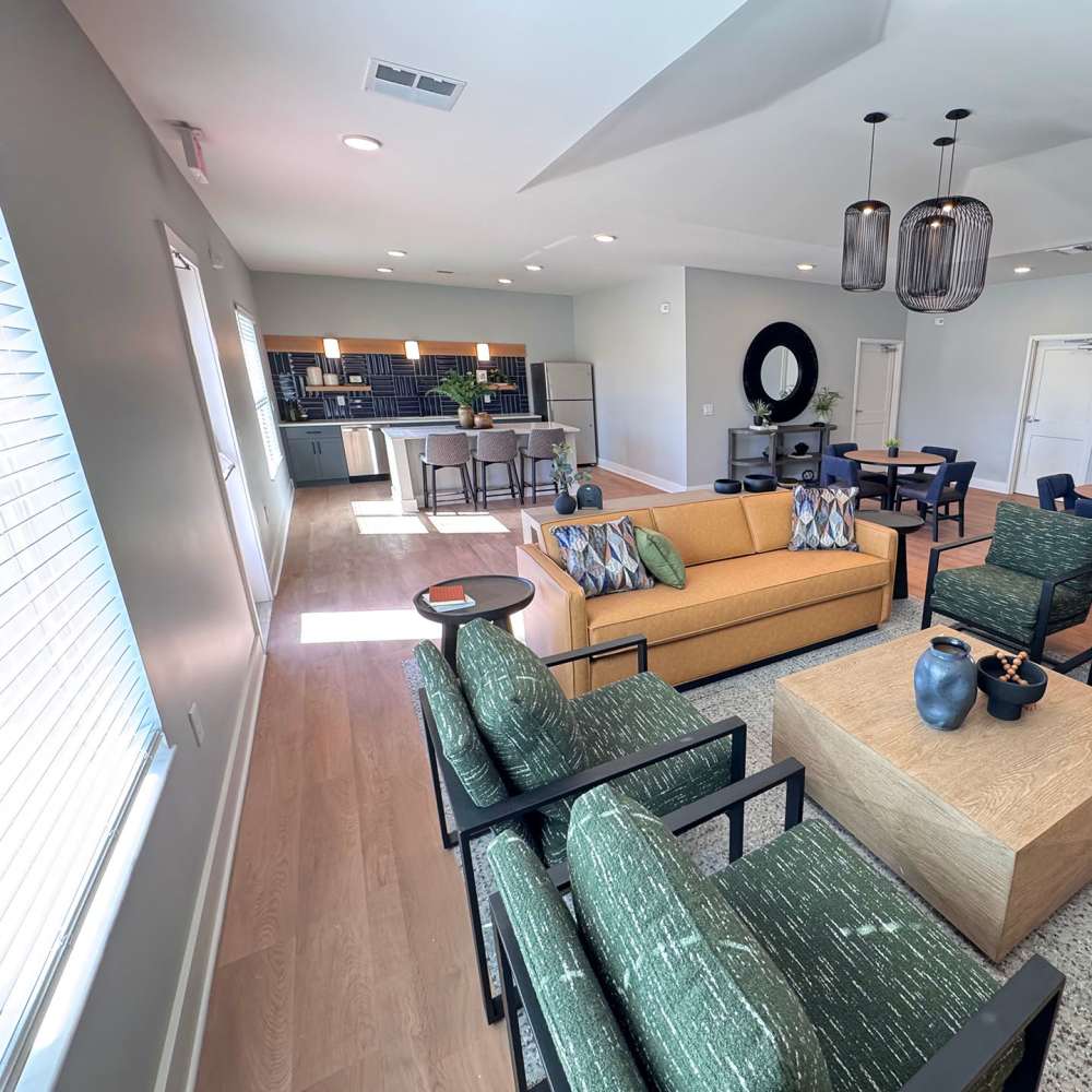 View of kitchen and living room at Addison Grove in Avon Park, Florida