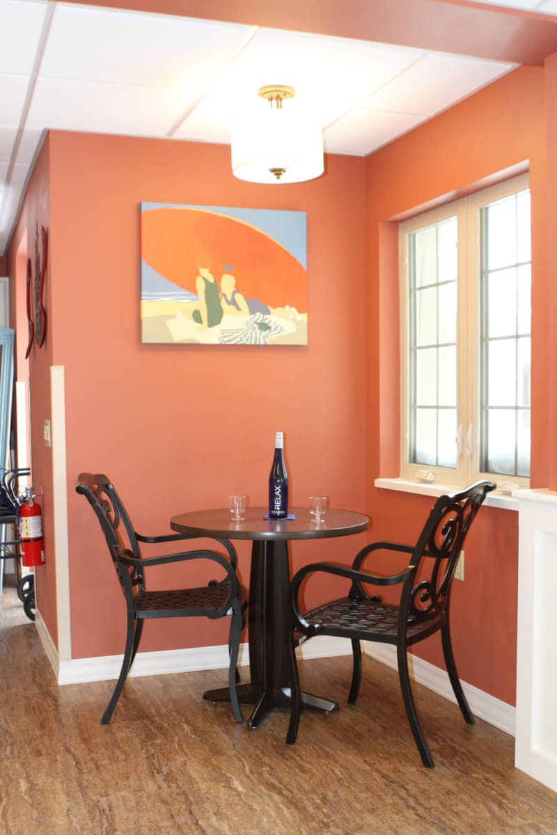 Dining nook at Holton Manor in Elkhorn, Wisconsin