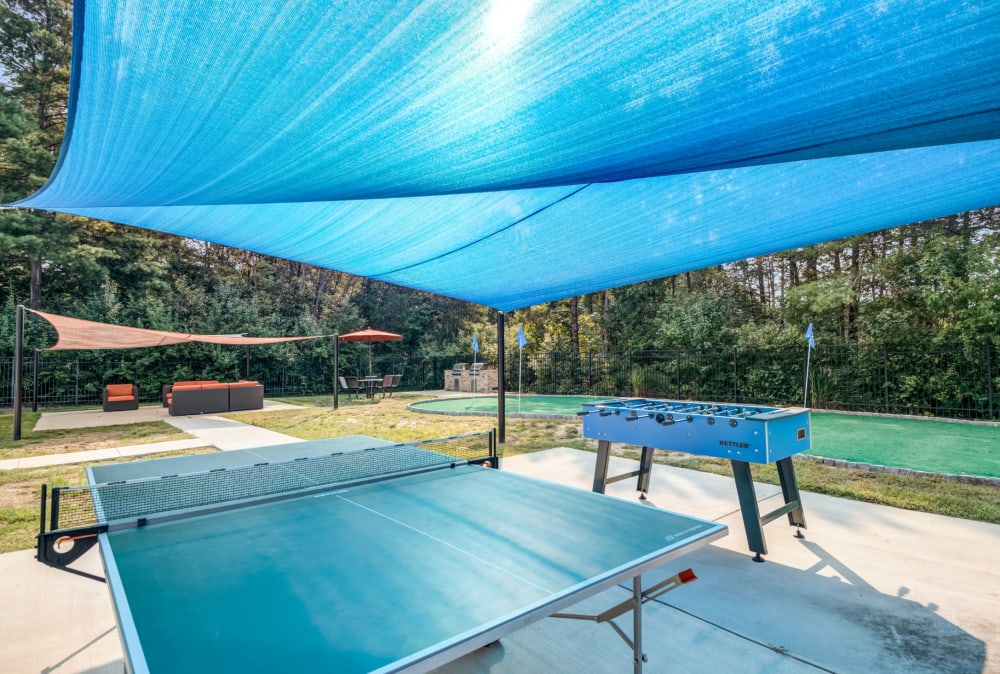 Outdoor game area at St. Mary's Landing Apartments & Townhomes in Lexington Park, Maryland