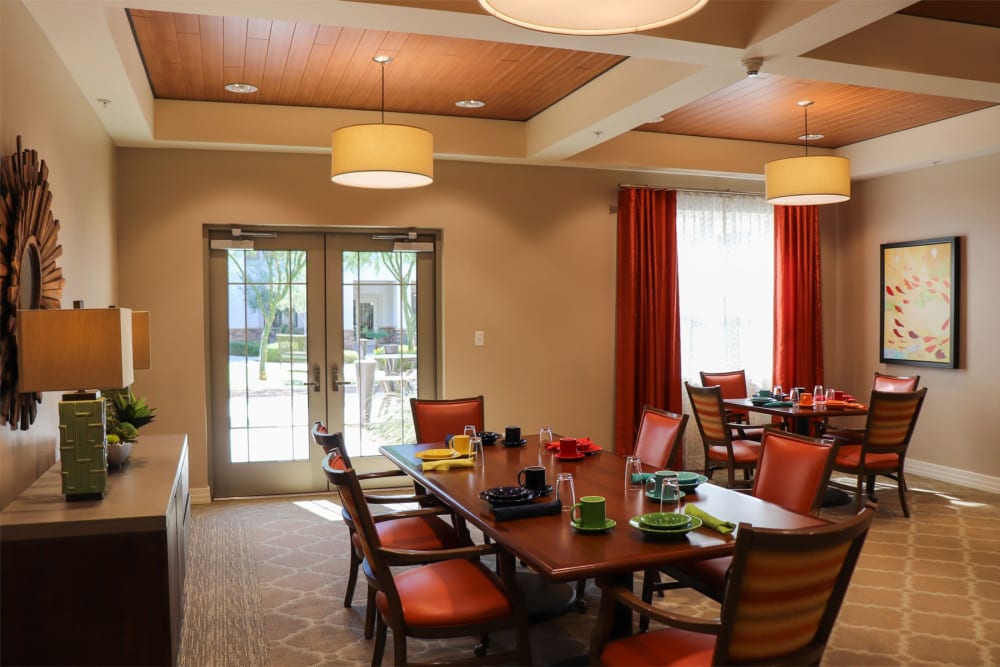 Dining room at Savanna House in Gilbert, Arizona