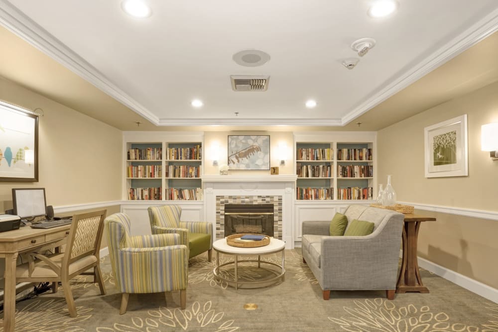 Sitting area at Island House in Mercer Island, Washington