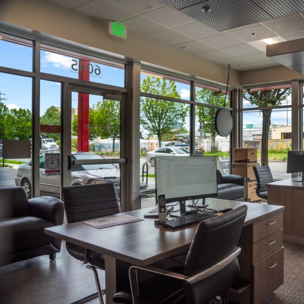 Leasing office at StorQuest Self Storage in Seattle, Washington