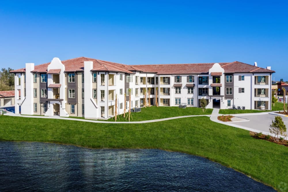 Exterior building view at Estero Parc in Estero, Florida