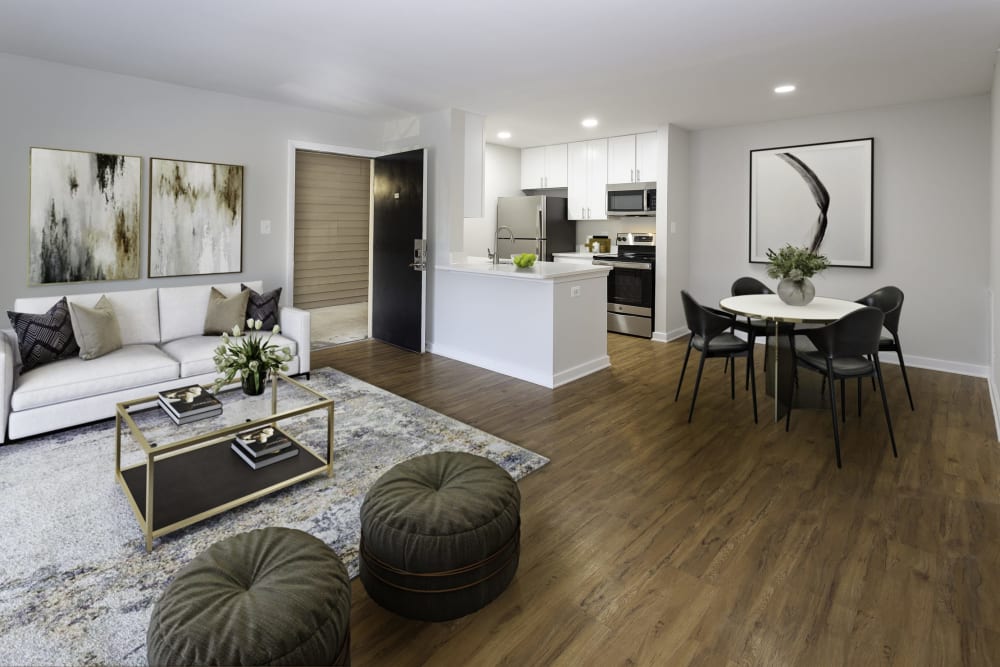 A furnished apartment living room at Windsor Park in Woodbridge, Virginia