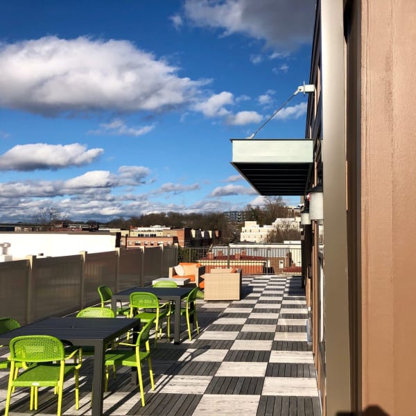 Rooftop patio at The Collection at American Tobacco Center, Richmond, Virginia