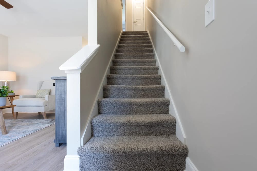 Stairs to first floor at Avalon II Apartments in Charleston, South Carolina