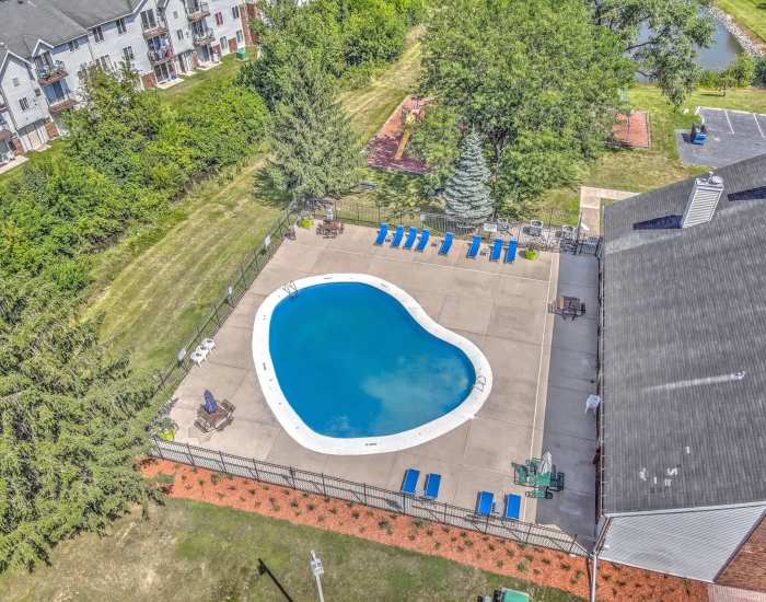 Resort-style pool at Hidden Creek in Crown Point, Indiana
