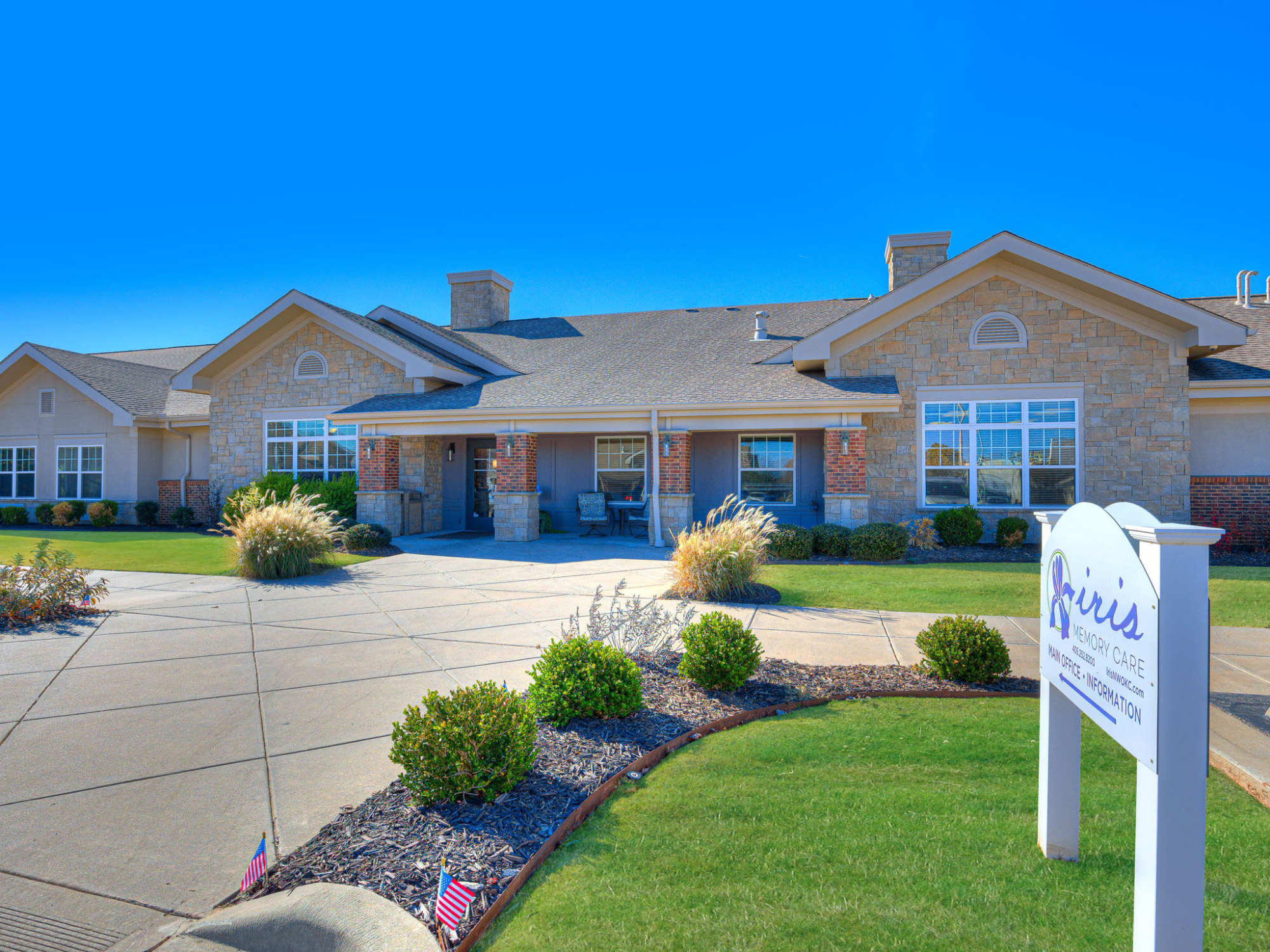 Entrance at Iris Memory Care of NW Oklahoma City in Oklahoma City, Oklahoma