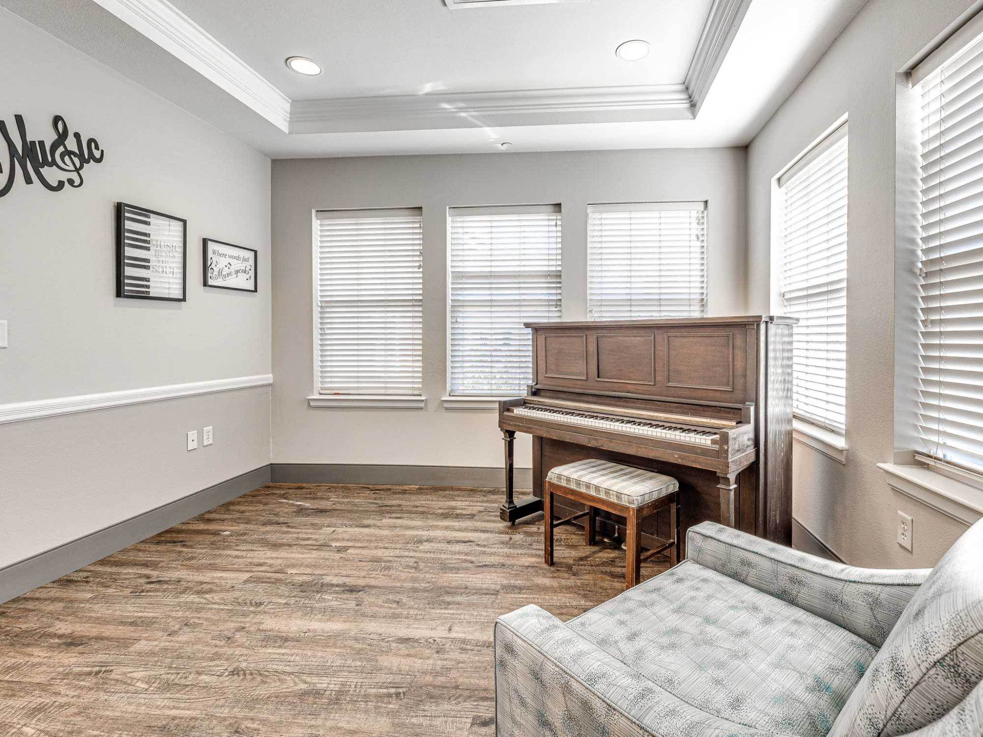Music Room at Iris Memory Care of NW Oklahoma City in Oklahoma City, Oklahoma