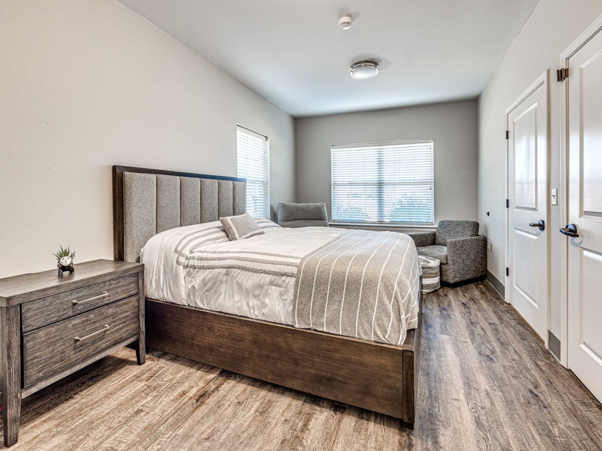 Bedroom at Iris Memory Care of NW Oklahoma City in Oklahoma City, Oklahoma