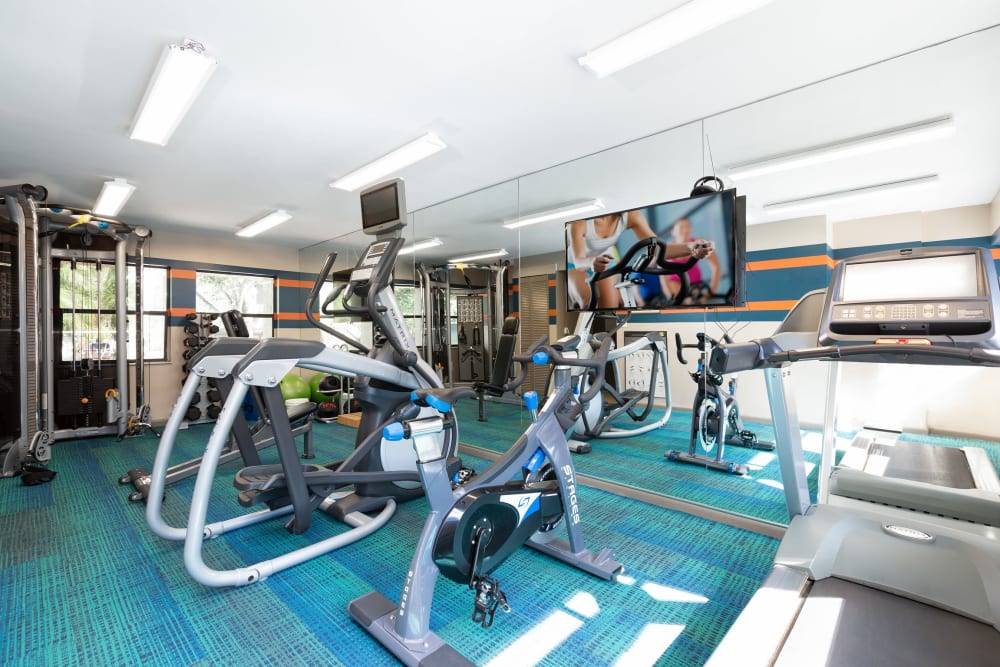 Fitness center at Siena Apartments in Plantation, Florida