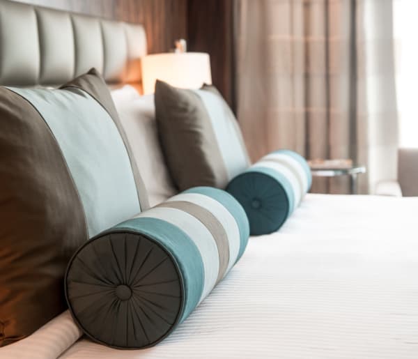 Comfy bed at Mountain Ranch in Austin, TX