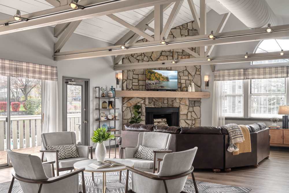 Spacious clubhouse at Bonhomme Village in Olivette. MO