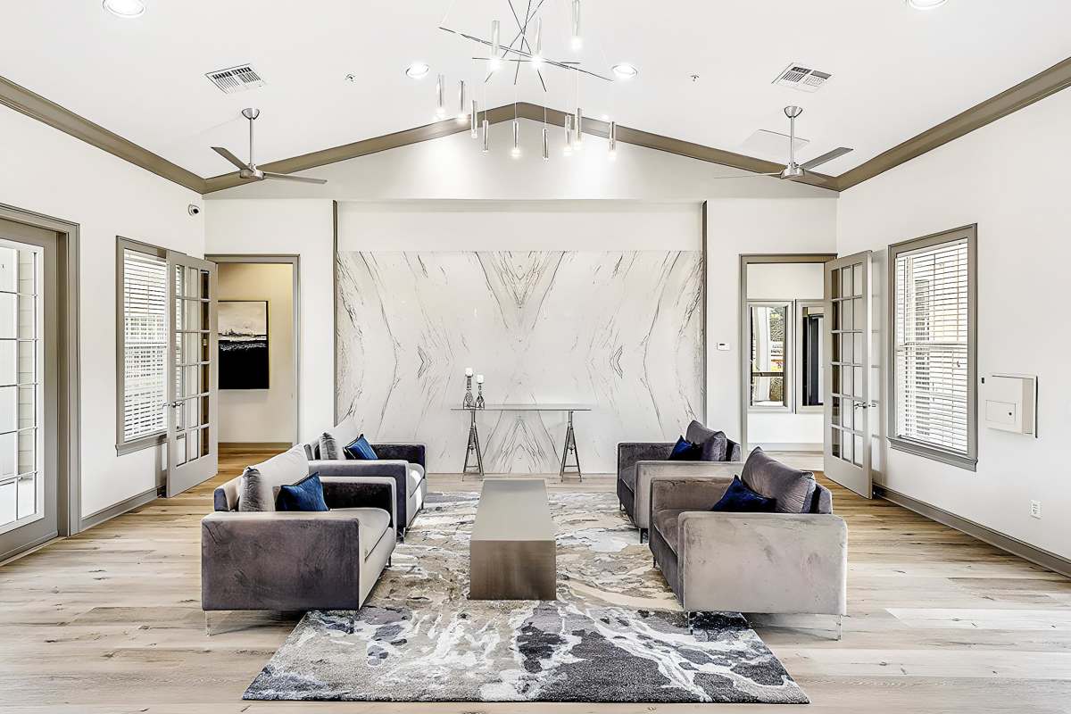 Comfortable and bright living room at Preserve on 51st, Bradenton, Florida