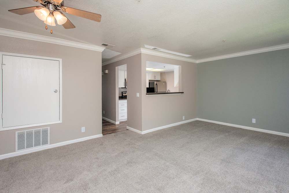 Modern apartment living area at Sandpiper Village Apartment Homes in Vacaville,California