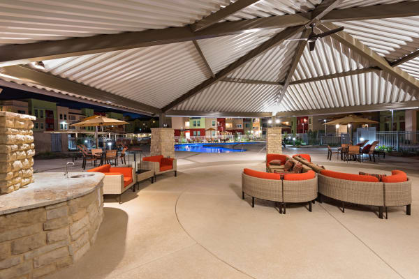 Cabanas area at Southern Avenue Villas in Mesa, Arizona