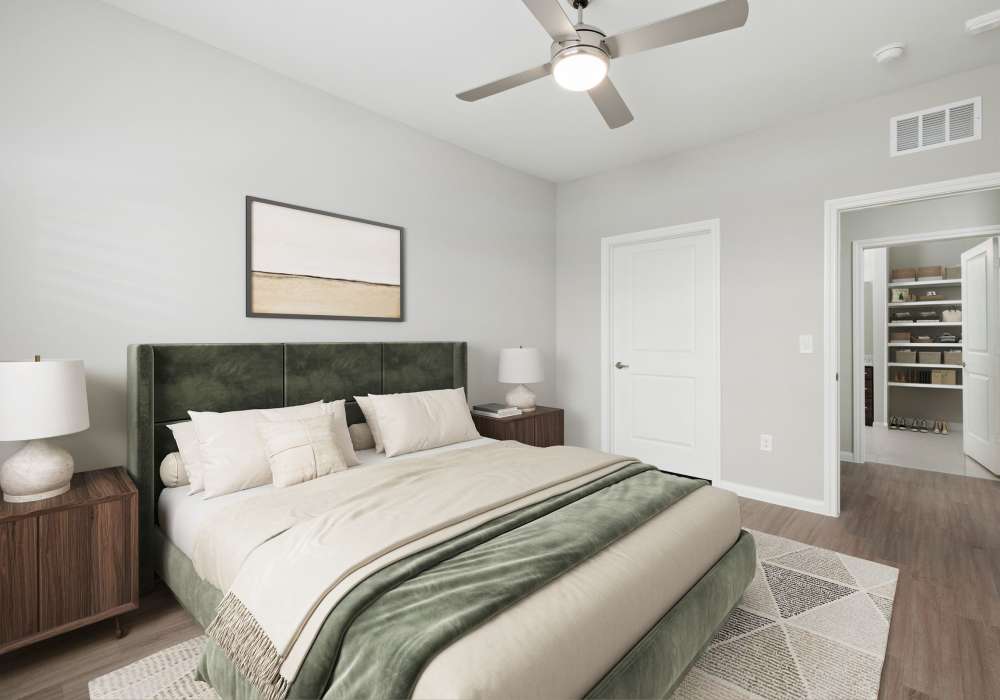 Apartment bright bedroom at Preserve at Gresham Lake in Raleigh, North Carolina