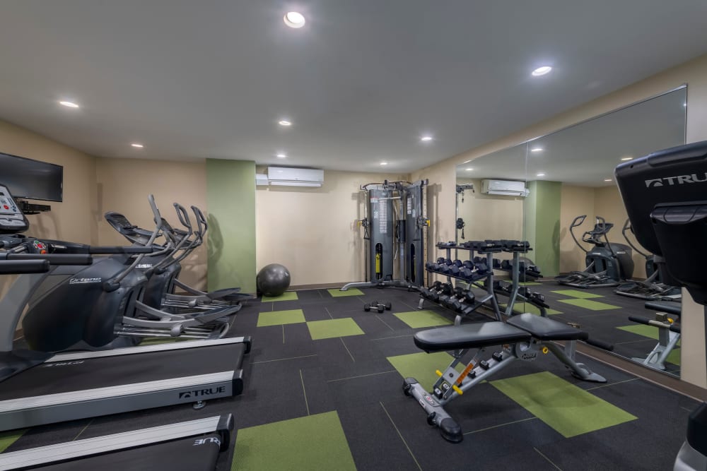 Fitness center at Ruxton Tower in Towson, Maryland