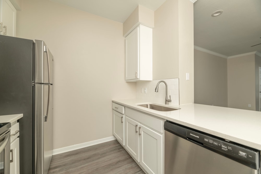 Clean kitchen countertop at 2800 Tranquility in Pearland, Texas