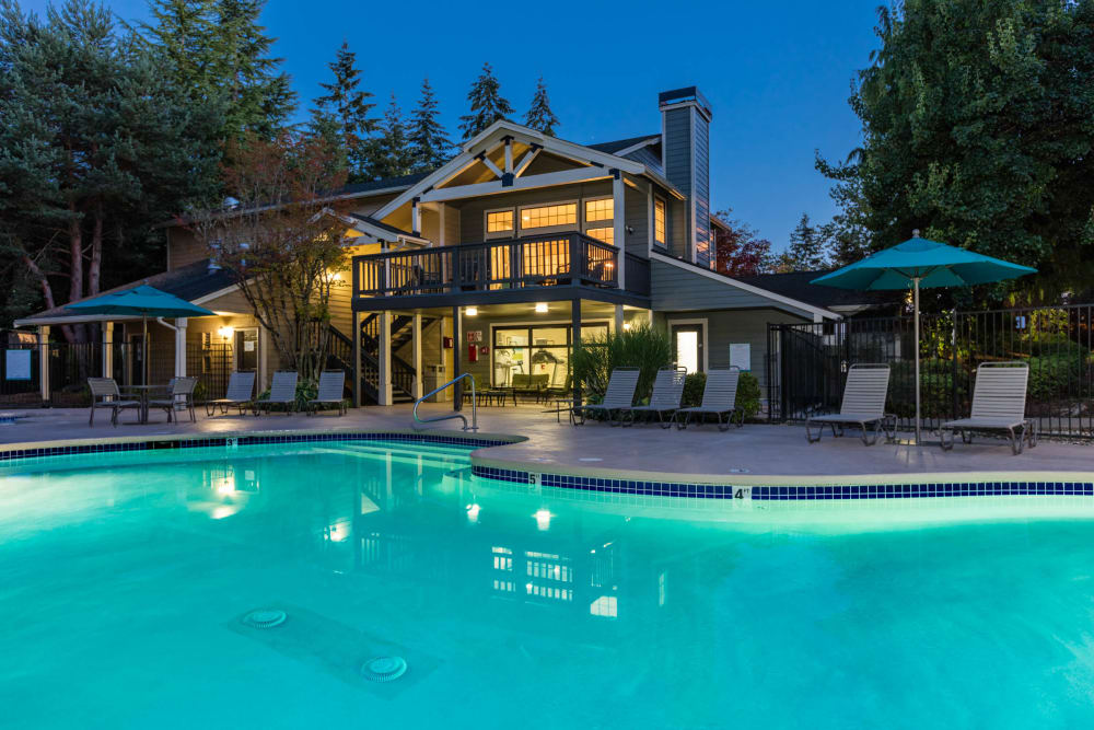 Large pool at Madison Sammamish Apartments in Sammamish, Washington