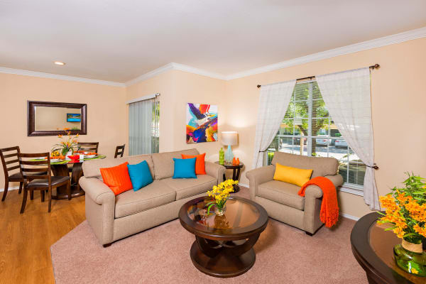 The luxurious living room at The Lodge at Shavano Park in San Antonio, Texas