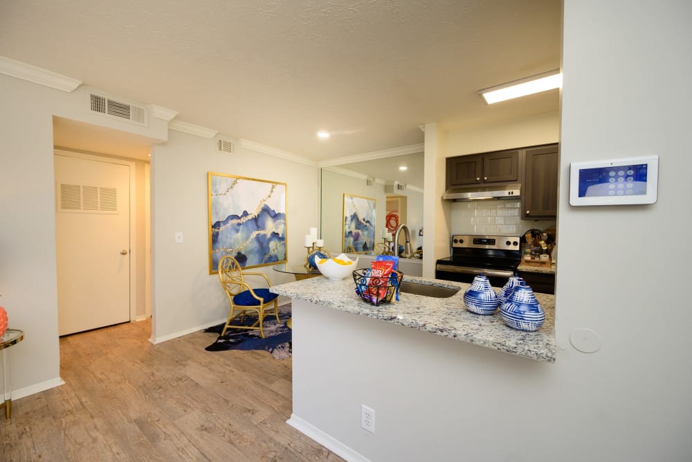 Open-concept floor plan in a model home at The Hamilton in Hendersonville, Tennessee