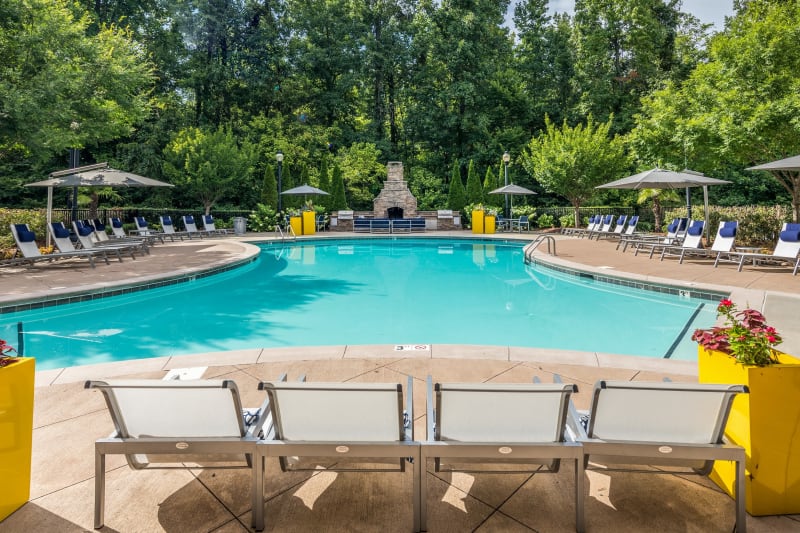 Resort style pool at The District in Charlotte, North Carolina
