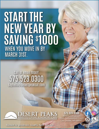 Specials flyer at Desert Peaks Assisted Living and Memory Care