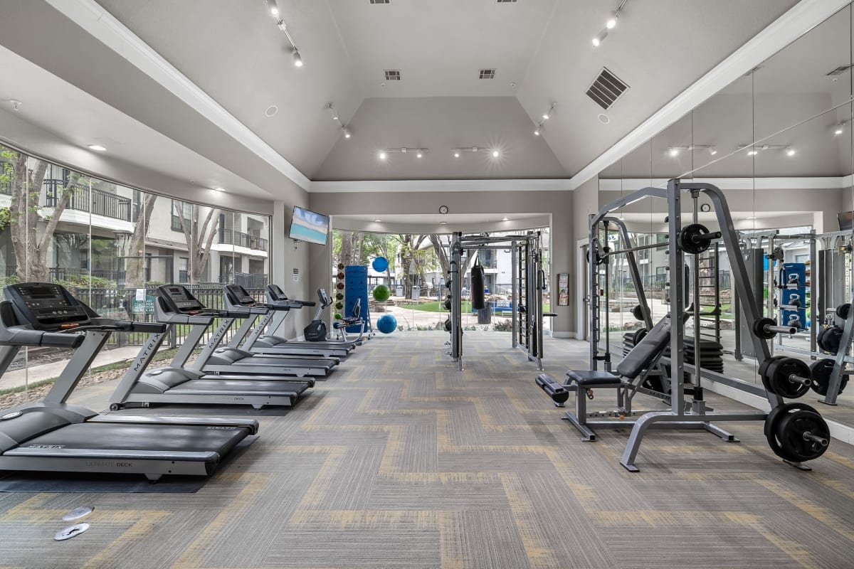 24 hour fitness center at Marquis at Waterview in Richardson, Texas