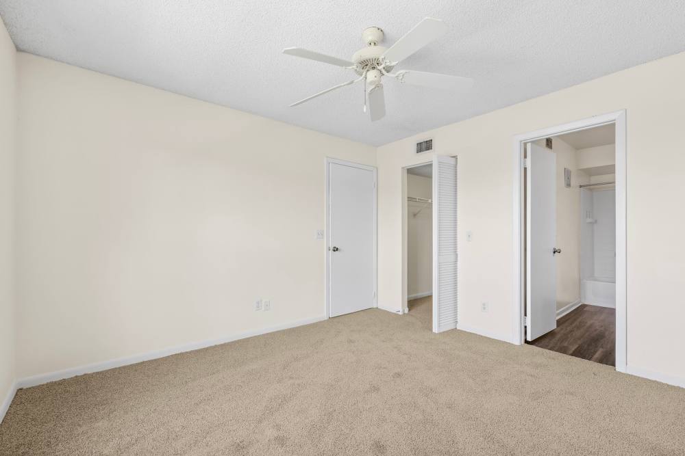 Unfurnished bedroom at Clipper Cove Apartments in Boynton Beach, Florida