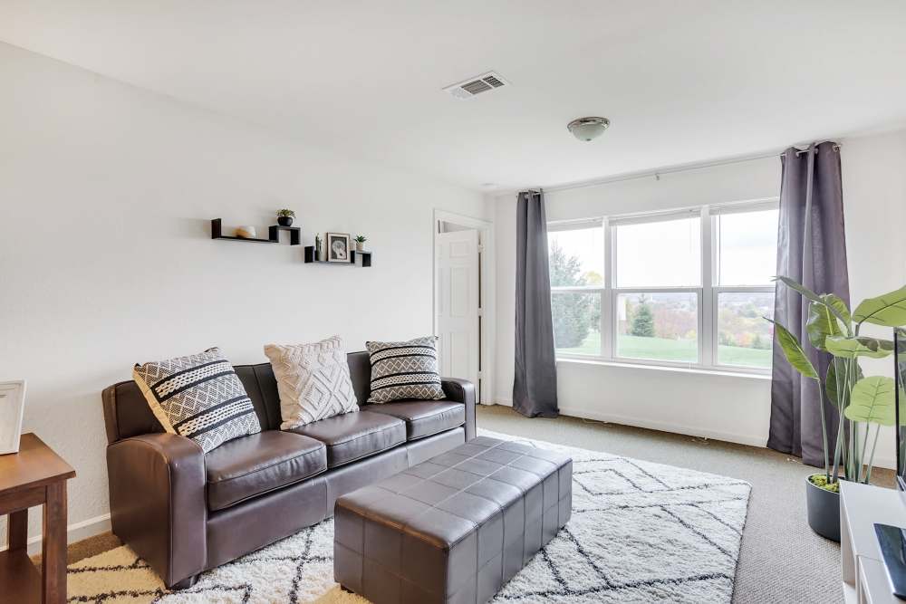 Living area with large size window at Traverse Commons in Indiana, Pennsylvania