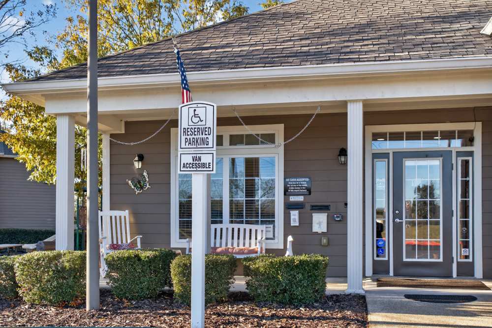 Leasing office exterior at Lakeside in Mt Pleasant, Texas