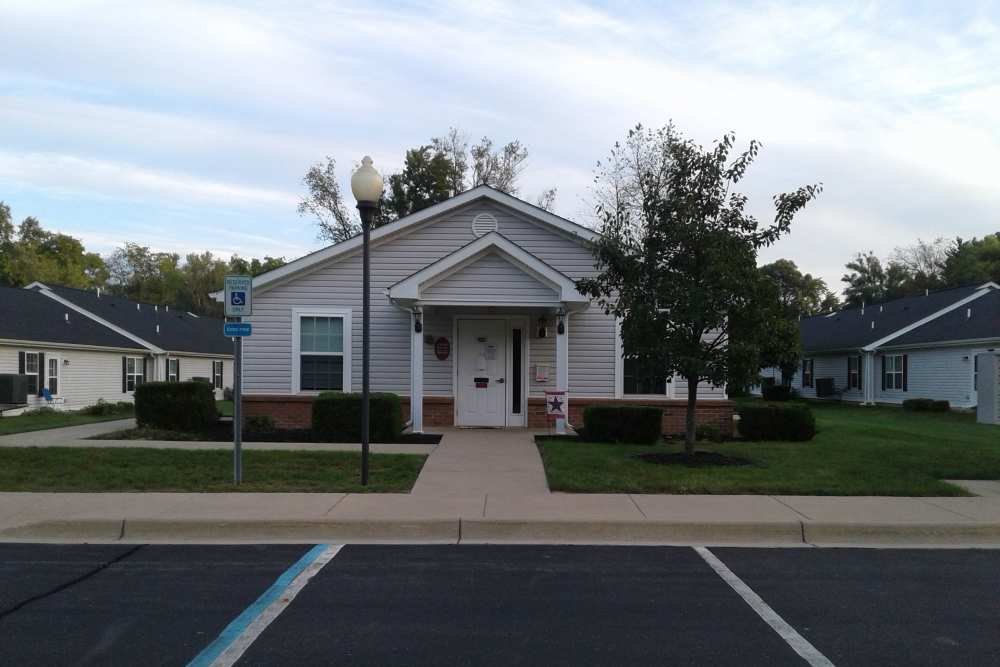 View of building at Hampton Pointe Senior Living in Three Rivers. MI