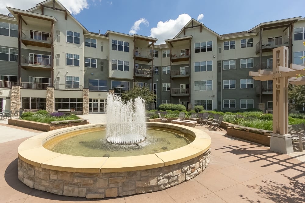 Water feature at Applewood Pointe of New Brighton in New Brighton, Minnesota. 