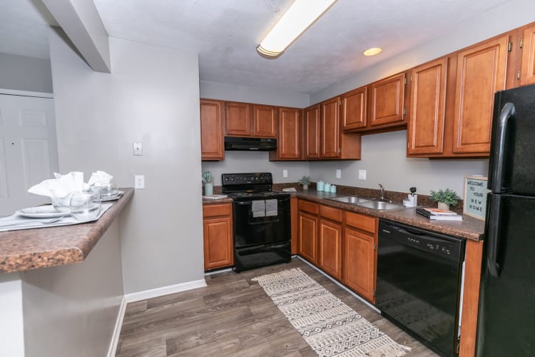 Well equipped kitchen at The BelAire Apartment Homes in Marietta, Georgia