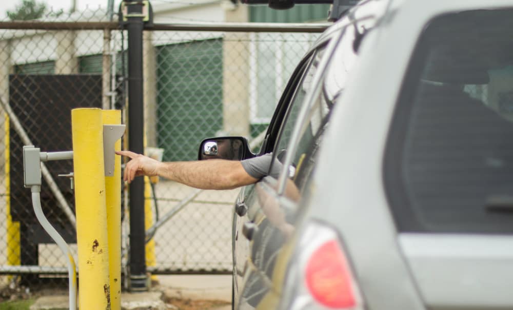 Secured gate at Prime Storage in Champaign, Illinois