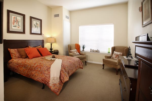 Bedroom layout at Reunion Court of The Woodlands in The Woodlands, Texas